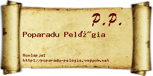 Poparadu Pelágia névjegykártya